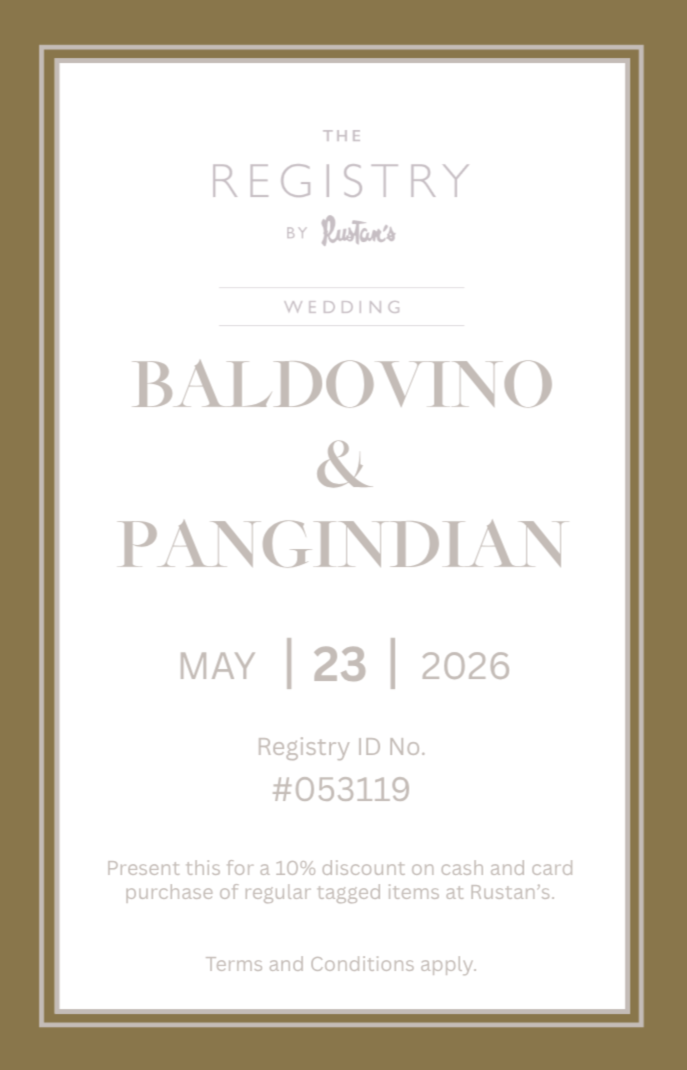 Rustan's Gift Registry Card 1